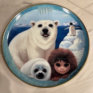 Margaret Keane Pu’s Polar Playground Gentle Kingdom Porcelain Plate